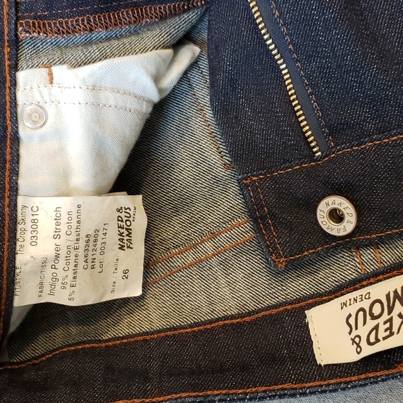 Naked & Famous Indigo Power Stretch Women's Jeans 26 - Picture 5 of 7